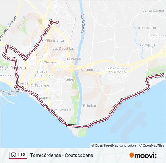 L18 Bus Line Map