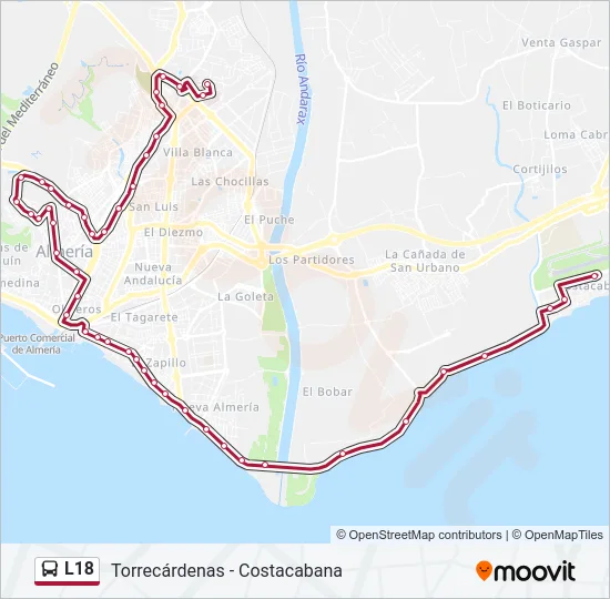 L18 Bus Line Map