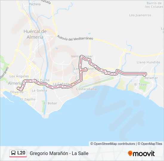 L20 Bus Line Map