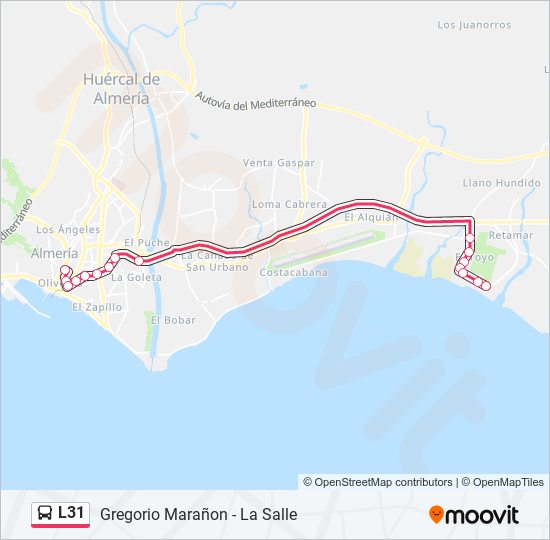 L31 bus Mapa de línia