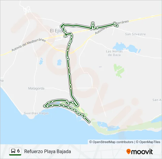 6 Bus Line Map