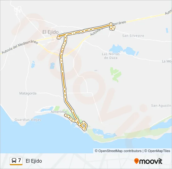 7 Bus Line Map