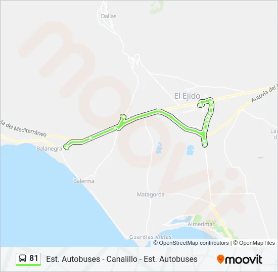 81 Bus Line Map