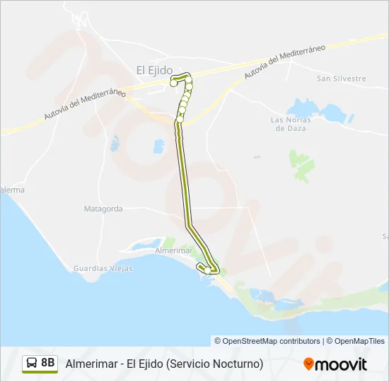 8B Bus Line Map