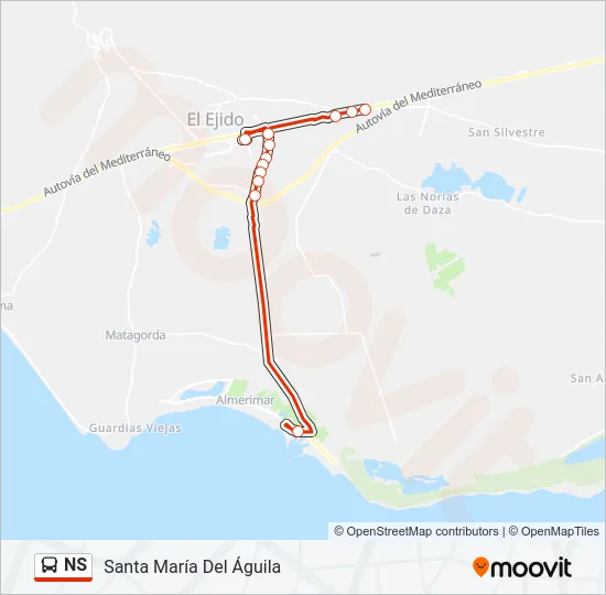 NS Bus Line Map