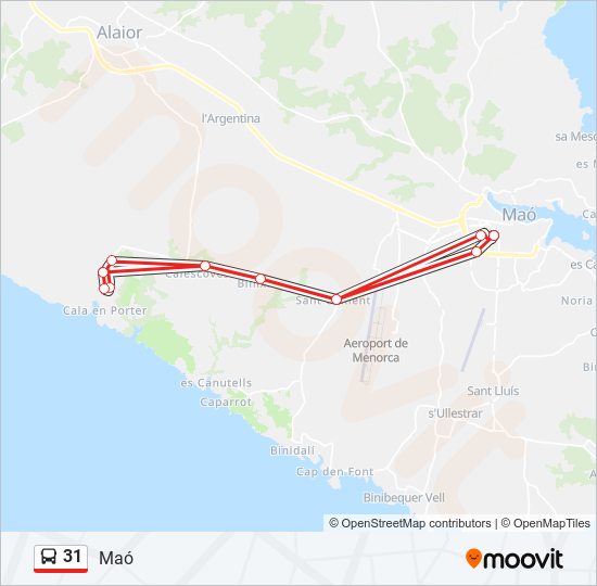 Mapa de 31 de autobús