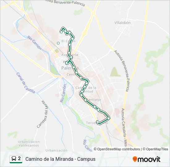 2 Bus Line Map