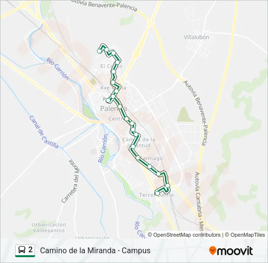 2 Bus Line Map