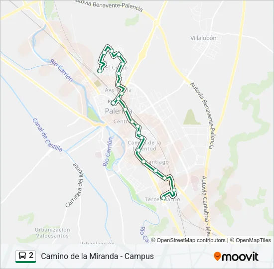 2 Bus Line Map