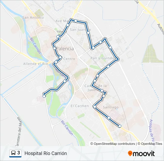 3 Bus Line Map