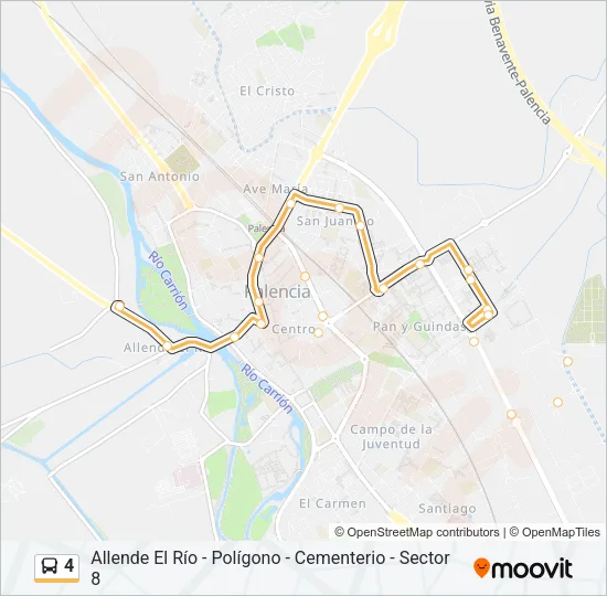 4 Bus Line Map