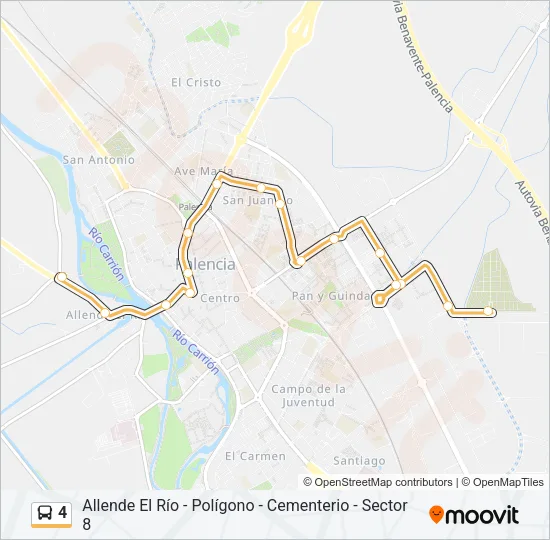 4 Bus Line Map