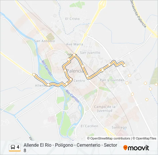 4 Bus Line Map