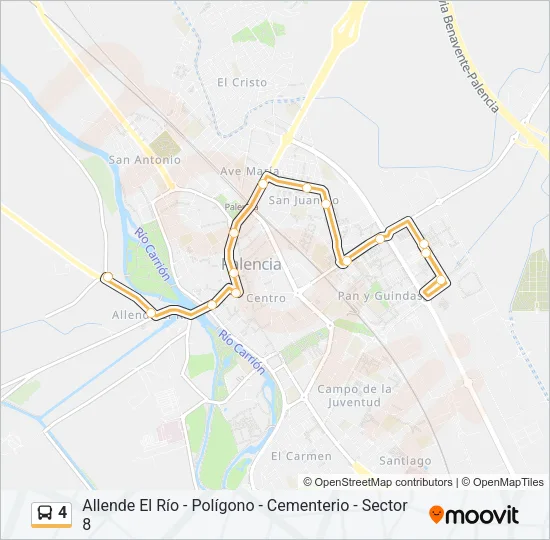 4 Bus Line Map