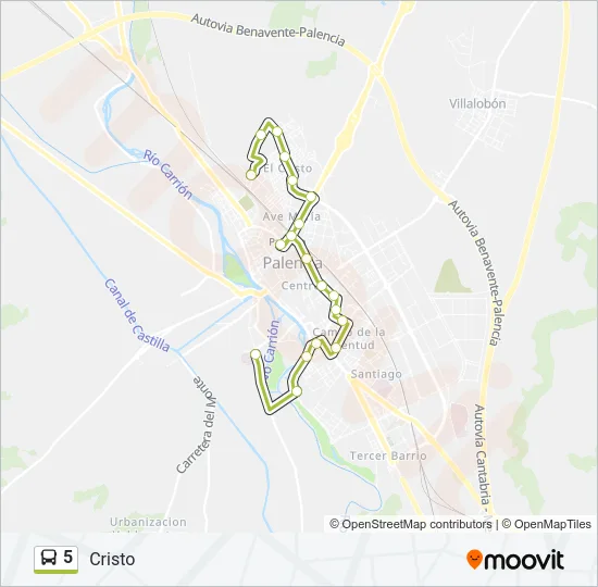 5 Bus Line Map