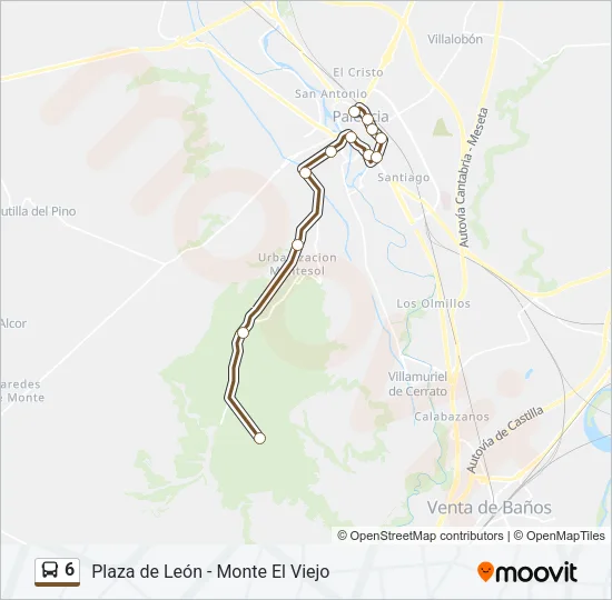 6 Bus Line Map