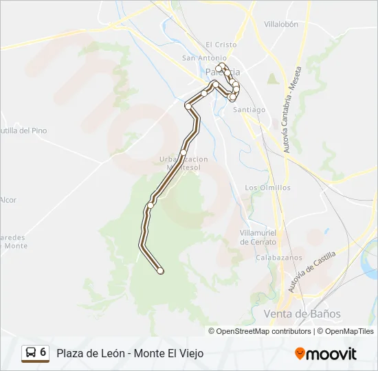 6 Bus Line Map