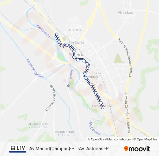 L1V Bus Line Map