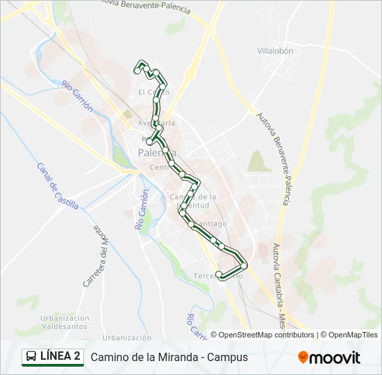 LÍNEA 2 Bus Line Map