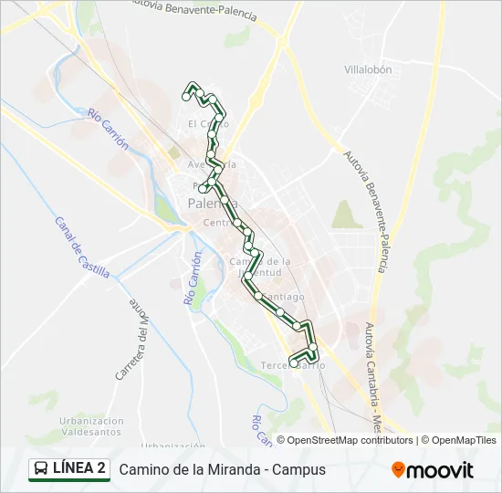 LÍNEA 2 Bus Line Map
