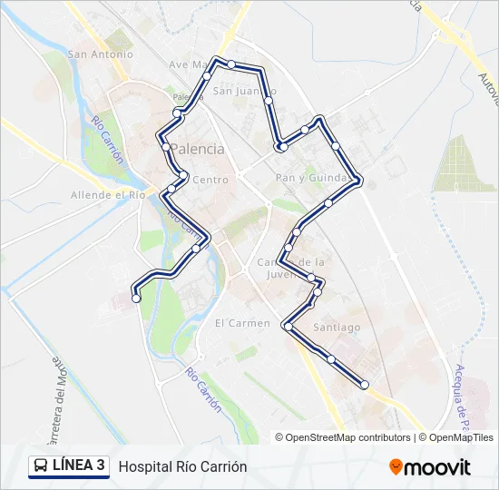 LÍNEA 3 Bus Line Map