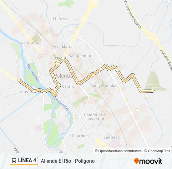 LÍNEA 4 Bus Line Map