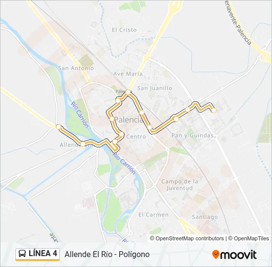 LÍNEA 4 Bus Line Map