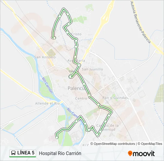 LÍNEA 5 Bus Line Map