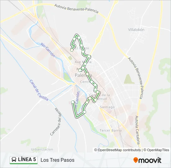 LÍNEA 5 Bus Line Map