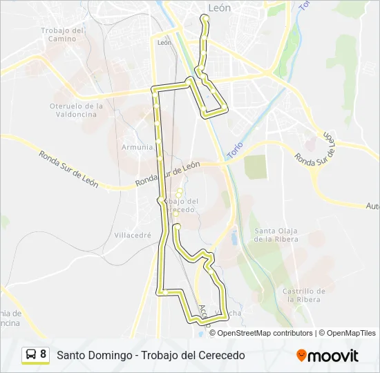 8 Bus Line Map