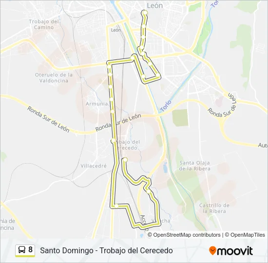 8 Bus Line Map