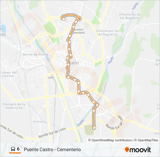 6 Bus Line Map