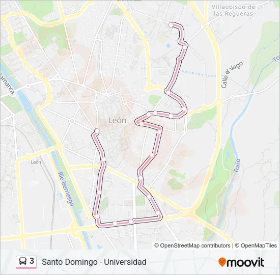 3 Bus Line Map