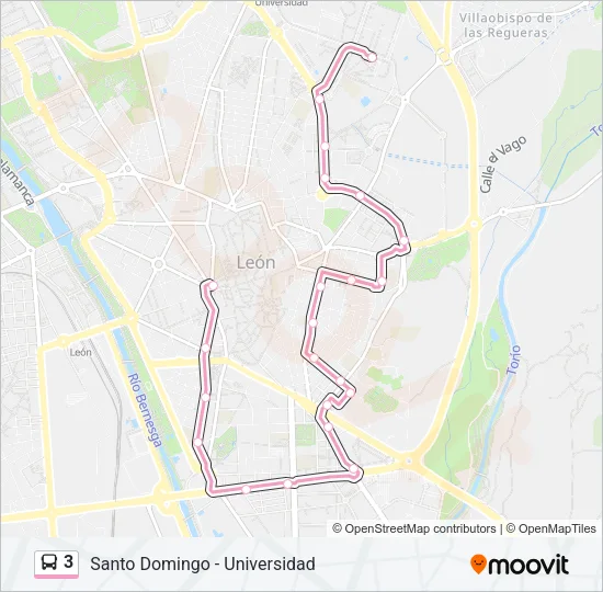 3 Bus Line Map