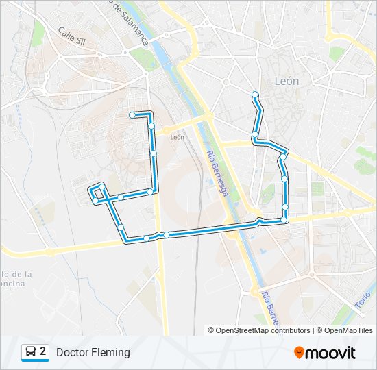 Mapa de 2 de autobús