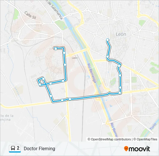 2 Bus Line Map
