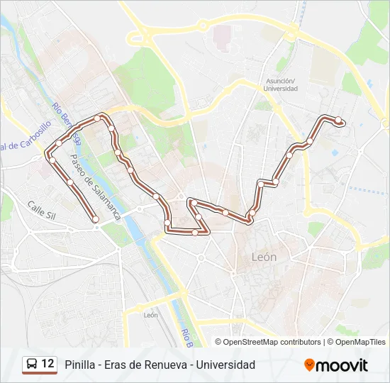 12 Bus Line Map