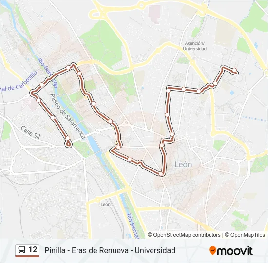 12 Bus Line Map