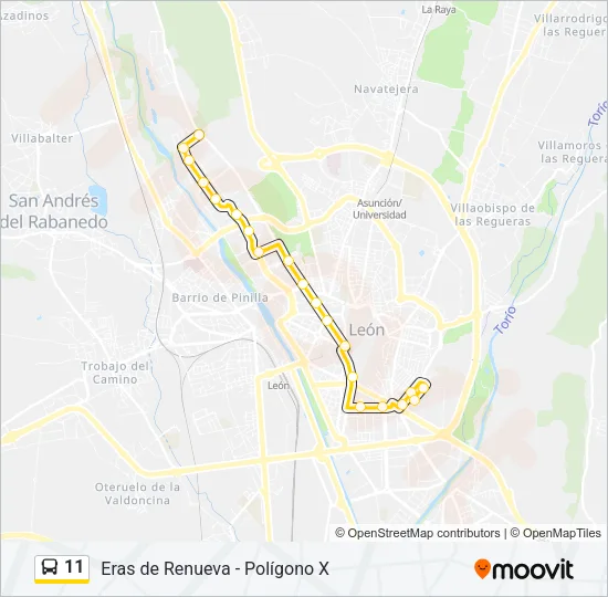 11 Bus Line Map
