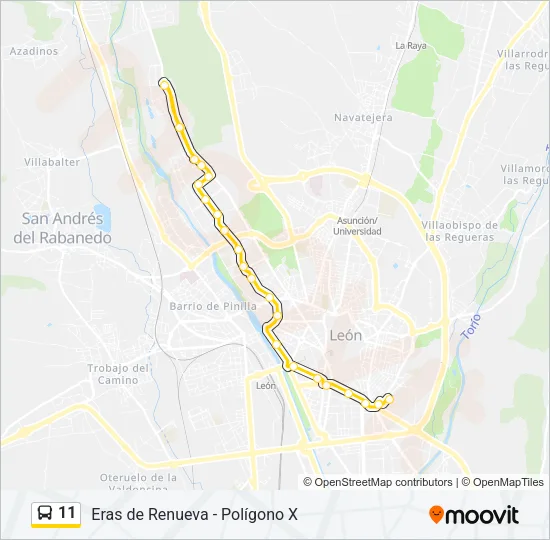 11 Bus Line Map