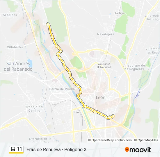 11 Bus Line Map