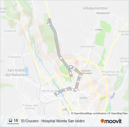 10 Bus Line Map