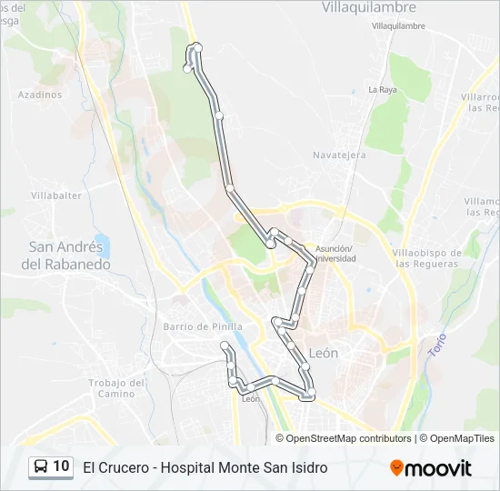 10 Bus Line Map