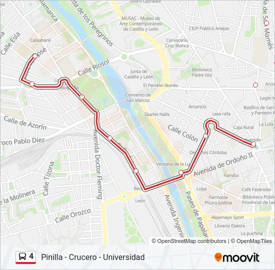 4 Bus Line Map