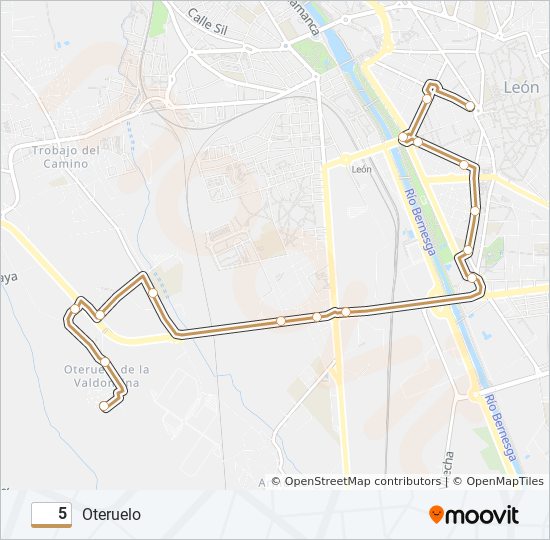 5 bus Line Map