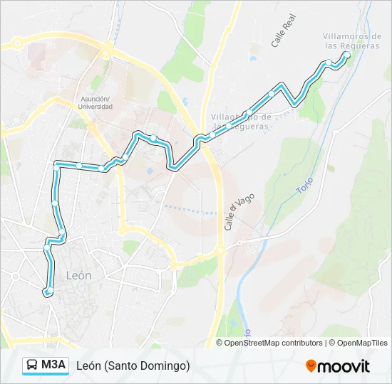 M3A Bus Line Map