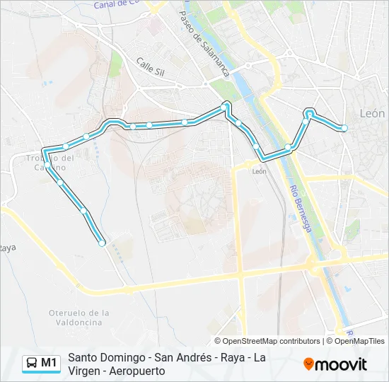 M1 Bus Line Map