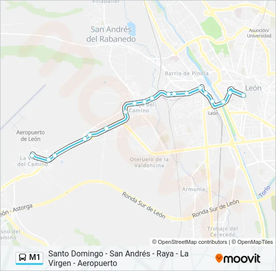 M1 Bus Line Map