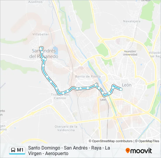 M1 Bus Line Map