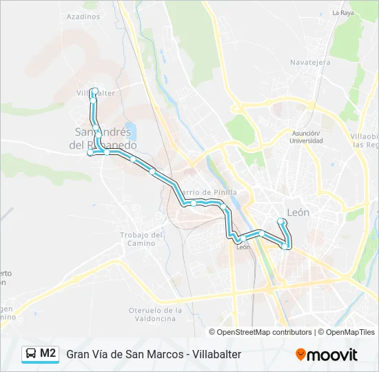 M2 Bus Line Map